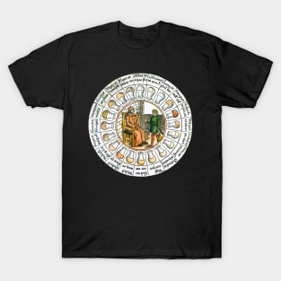 Medieval Uroscopy Wheel T-Shirt